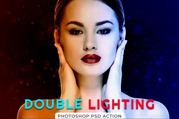 双色照片效果处理PS动作预设 Double Lighting Photoshop PSD Action