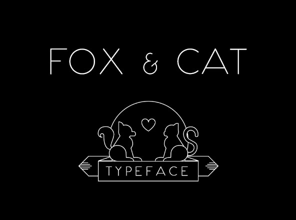 英文无衬线细线字体 Fox &amp; Cat Typeface