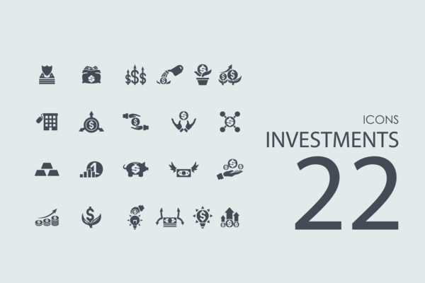 22枚投资金融主题图标 22 Investme