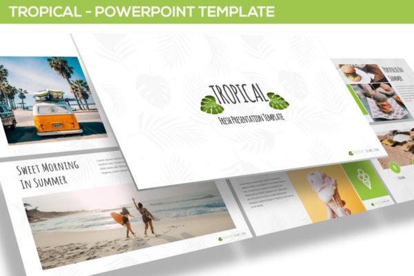 热带夏季旅行主题PPT演示模板 Tropical &#8211; Powerpoint Template