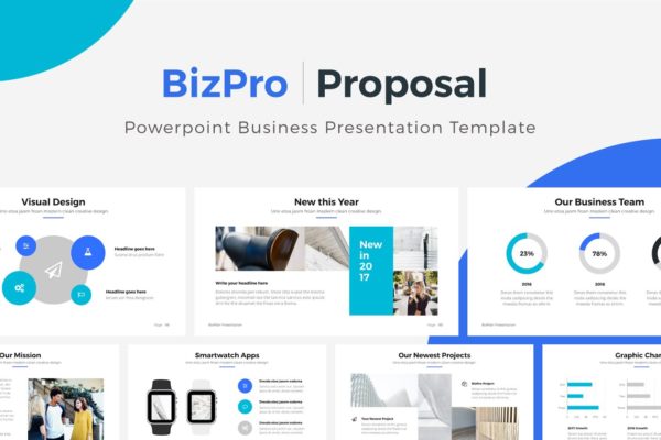 商务项目招标投标竞标PPT幻灯片模板 BizPro. Powerpoint Business Template