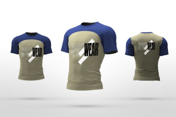 运动T恤运动服务印花图案设计效果图样机 Sport T-Shirt Mockups