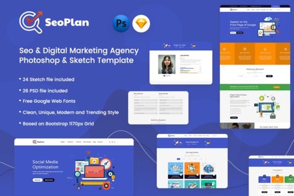 SEO&amp;数字营销服务网站设计模板 SeoPlan &#8211; SEO &amp; Digital Marketing Template