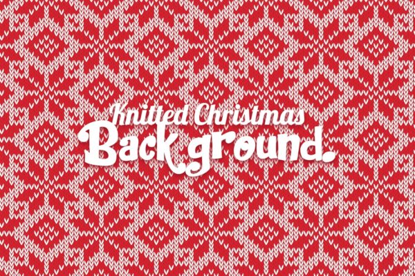 圣诞节主题北欧风格刺绣针织图案纹理背景素材v1 Knitted Christmas Background