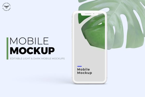 iPhone刘海屏手机屏幕演示16设计网精选样机模板 Mobile Mockups