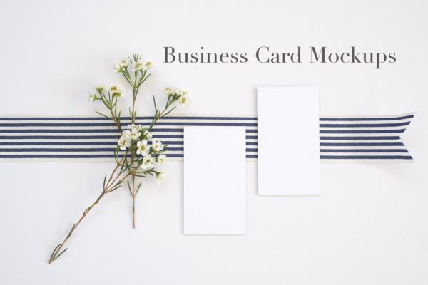 时尚简约企业名片展示样机 Styled Stock | Business Card Mockups