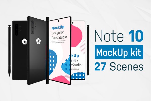 三星智能手机Note 10多角度预览样机模板 Note10 Kit