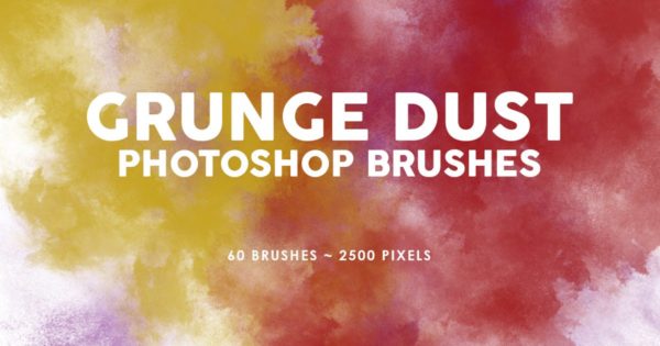 60个灰尘粉尘爆炸效果PS印章笔刷 60 Grunge Dust Photoshop Stamp Brushes