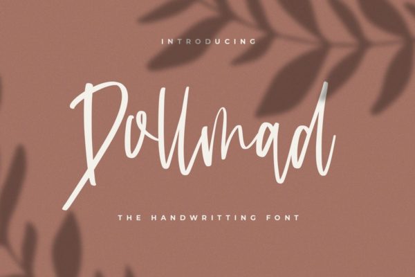 英文连笔手写书法字体聚图网精选 Dollmad &#8211; The Handwritten Font