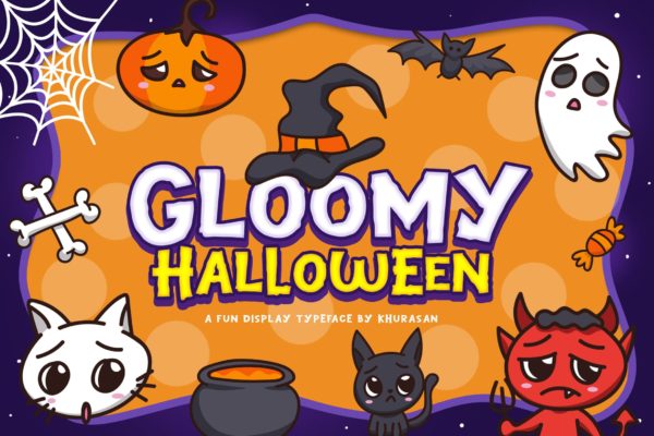 万圣节节日氛围英文艺术字体下载 Gloomy Halloween