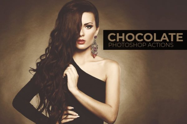 巧克力色彩调色滤镜PS动作 Chocolate Photoshop Actions