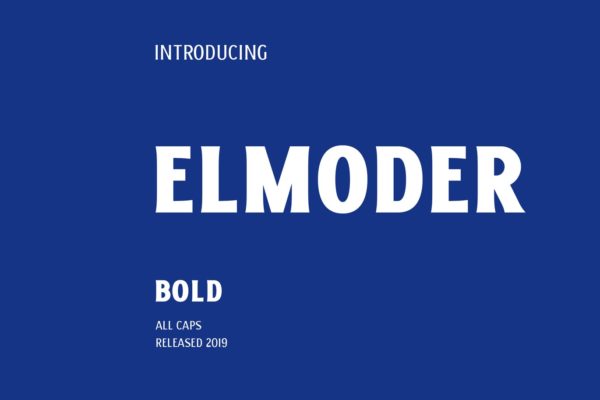 印刷排版平面设计适用英文无衬线字体聚图网精选[粗体] ELMODER BOLD