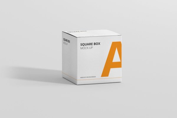 简约多用途方形包装纸盒样机模板 Package Box Mock-Up &#8211; Square