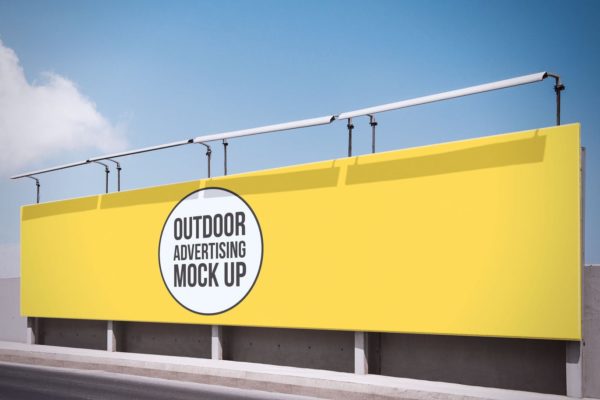 大型公路广告牌设计效果图样机模板#7 Outdoor Advertisement Mockup Template #7