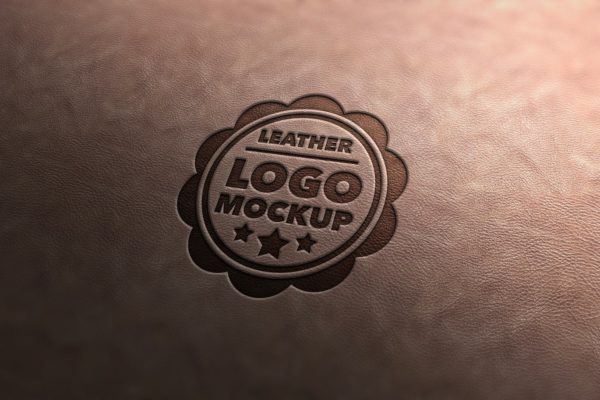Logo品牌商标真皮印章效果样机v3 Leather Stamp Mockup Vol.3