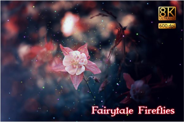 8K超高清童话萤火虫覆盖图层 8K Fairytale Fireflies Overlays