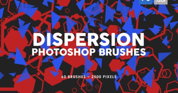 60个抽象分散式艺术效果纹理PS印章笔刷 60 Dispersion Photoshop Stamp Brushes