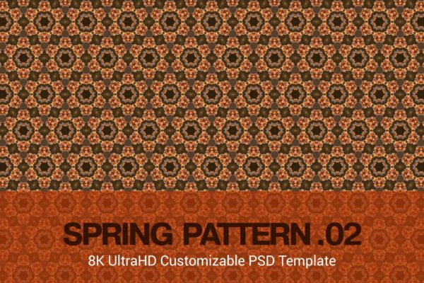 8K超高清无缝春天花卉主题图案背景图素材v02 8K UltraHD Seamless Spring Pattern Background