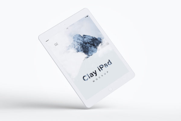 iPad平板电脑UI界面设计黏土样机06 Clay iPad 9.7 Mockup 06