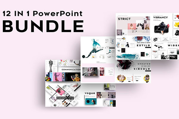 12合1创意极简的幻灯片模板合辑下载 12-IN-1 Creative PowerPoint Bundle [pptx]