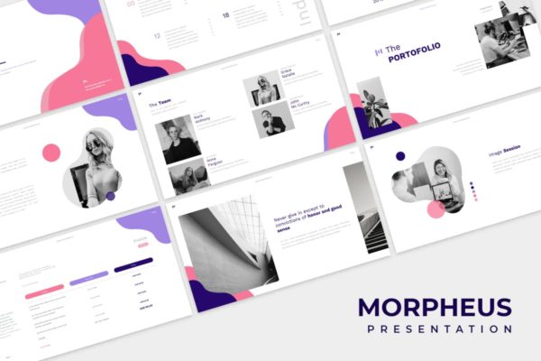 企业/产品目录/项目投标适用极简主义风PPT幻灯片模板 Morpheus Powerpoint
