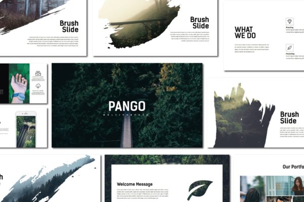 创意摄影/设计/策划工作室素材天下精选PPT模板 Pango | Powerpoint Template