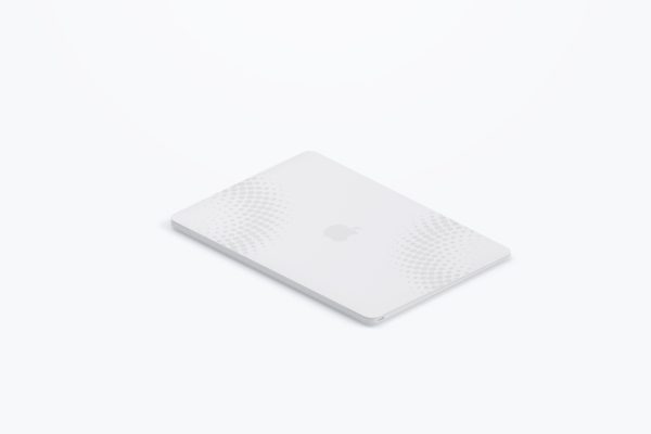 陶瓷材质MacBook笔记本电脑等距右视图样机03 Clay MacBook Mockup, Isometric Right View 03