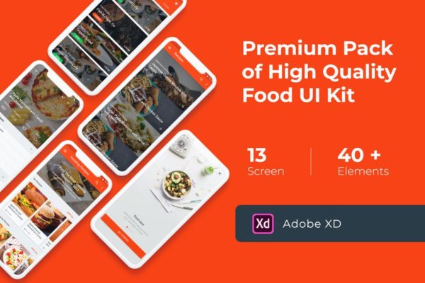 食物烹饪食谱美食类APP应用UI界面设计模板素材 Food Cooking Recipes UI KIT for