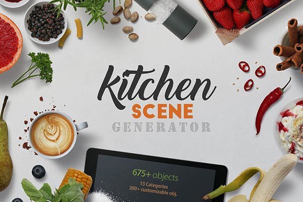Kitchen Scene Generator&#8211;高品质的厨房场景样机下载 9.42 GB[psd,png]