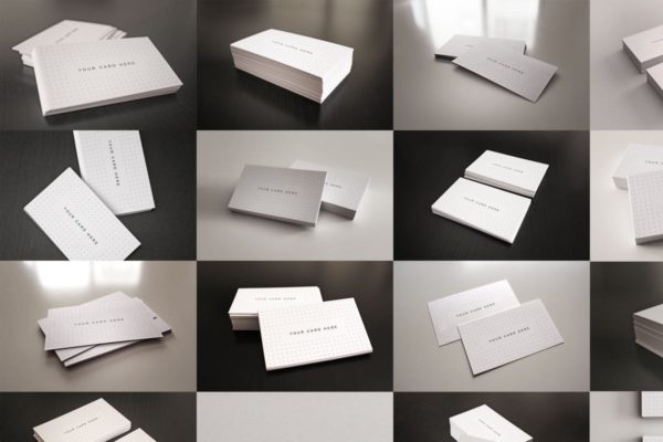 15种视角企业名片设计效果图普贤居精选模板 Business Cards Mock-ups Bundle