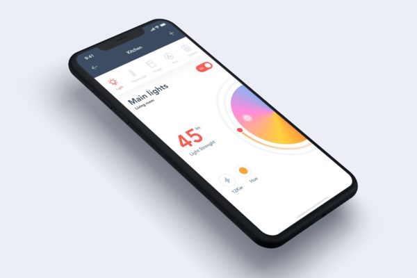智能家居APP界面设计概念UI模板 Smart Home mobile App UI Concept