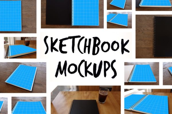 活页艺术素描本样机模板 15 Sketchbook Mockups