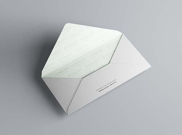 企业信封设计图样机模板 Baronial DL Envelope Mockup