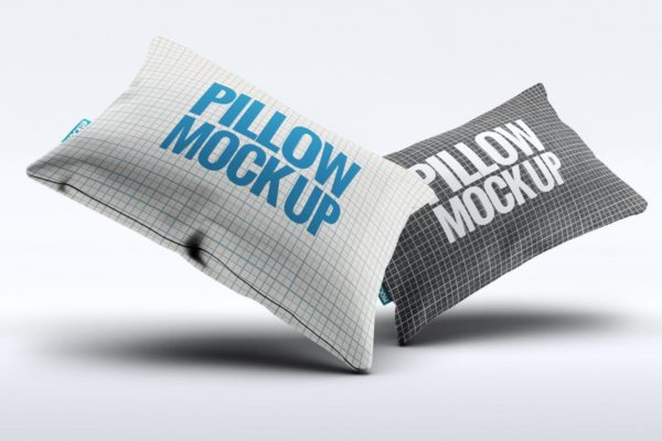 织物头枕靠枕印花设计样机模板 Fabric Pillow Mock-Up