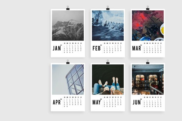 现代极简主义艺术年历日历样机 Modern Art Minimal Calendar 2018