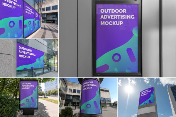 户外广告牌设计效果图样机模板v3 Outdoor Advertising Mockups Vol. 3
