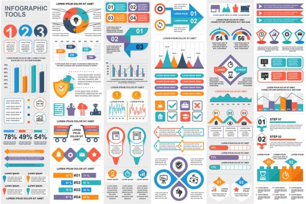 大数据分析可视化数据信息图表设计素材 Infographics