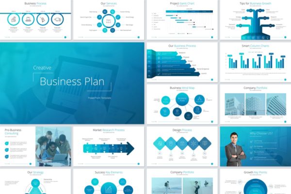商业策划商业计划书PPT幻灯片模板 Business Plan PowerPoint Template