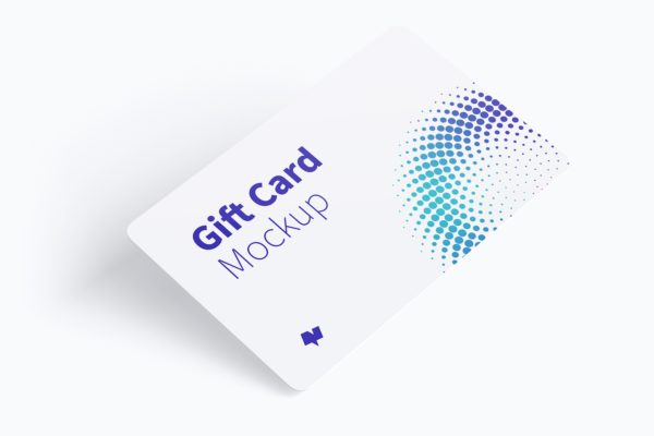 礼品积分卡设计制作效果图样机01 Gift Card Mockup 01