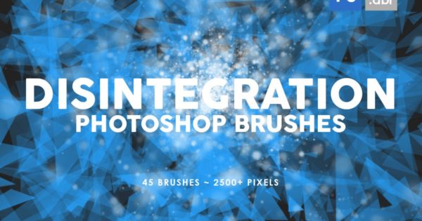 45个高分辨率分解抽象纹理艺术效果PS笔刷 45 Disintegration Photoshop Brushes