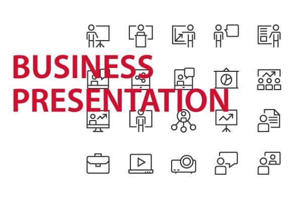 20个企业演示 UI 图标 20  Business Presentation UI icons