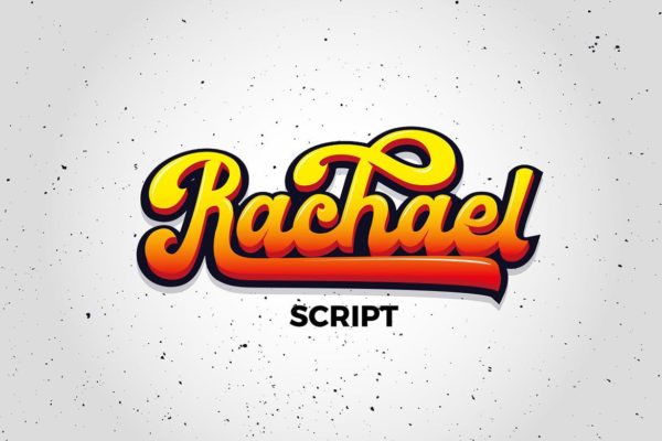 Logo设计&amp;标题排版英文笔刷手写字体 Rachael Script