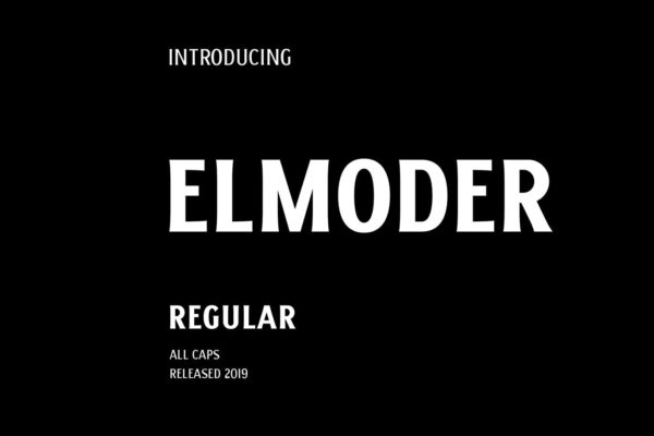 印刷排版平面设计适用英文无衬线字体[常规] ELMODER REGULAR