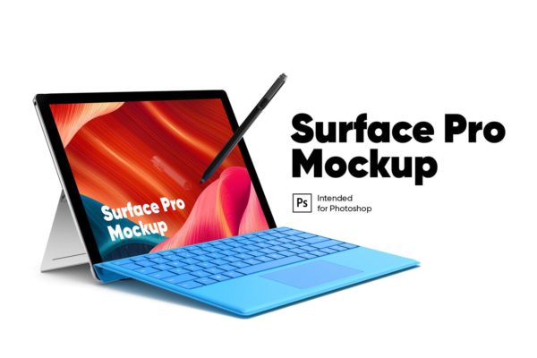 Surface Pro微软超极本Web设计屏幕预览普贤居精选样机 Surface Pro Mockup