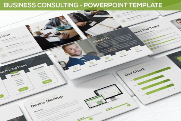 业务咨询PPT幻灯片模板素材 Business Consulting &#8211; Powerpoint Template
