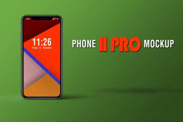 iPhone 11 Pro手机屏幕演示16设计网精选样机模板 PHONE 11 PRO MOCKUP