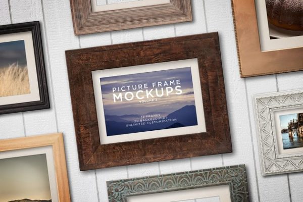 复古怀旧风格相框样机模板集 Picture Frame Mockups Volume 2