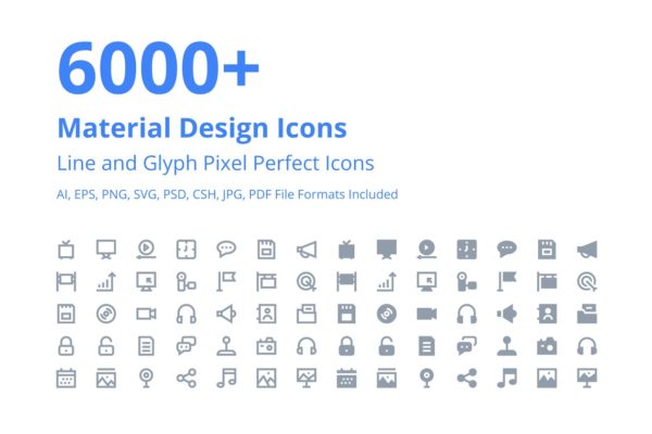 6000+Material设计风格图标合集 6000+ Material Design Icons