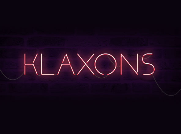霓虹灯风格创意广告设计字体 Klaxons Neon Style Font
