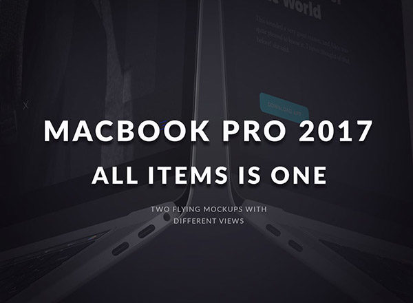 高品质的高端MacBook Pro 2017样机展示模型mockups
